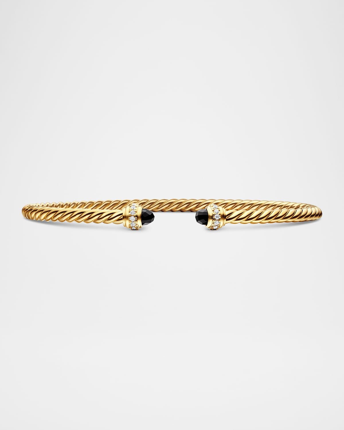 Cablespira Bracelet with Gemstone and Diamonds in 18K Gold