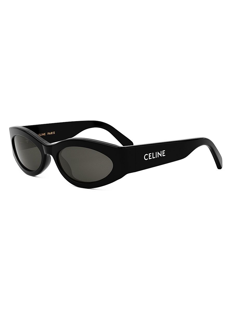 Men's Monochroms 56MM Geometric Sunglasses - Black Dark Grey