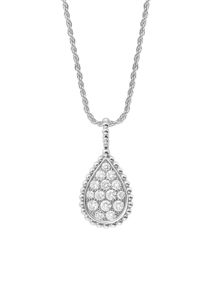 Boucheron Women's Serpent Bohème 18K White Gold & 0.74 TCW Diamond Pendant Necklace