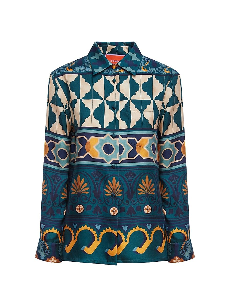 Women's Boy Shirt - Emerald - Size XXS