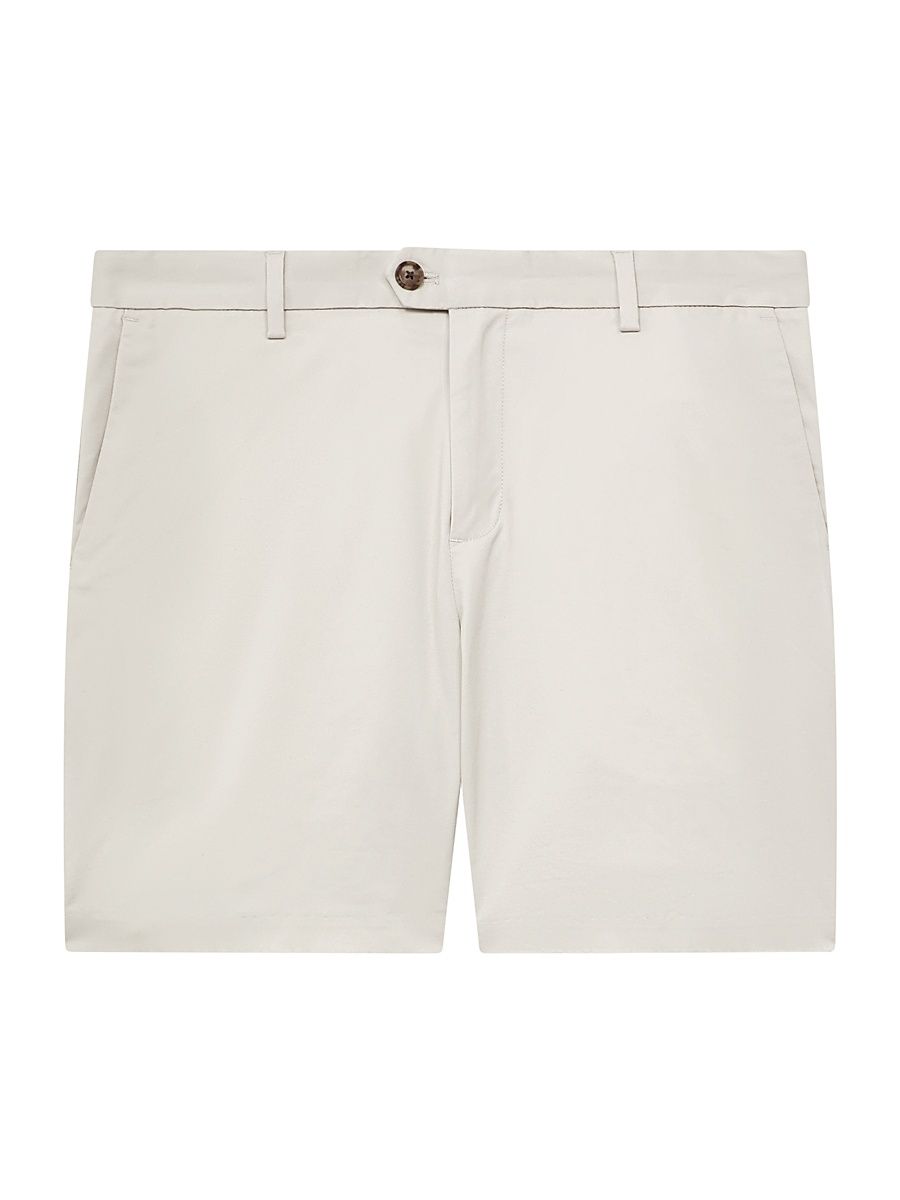 Men's Wicket Stretch-Cotton Shorts - Chalk White - Size 34