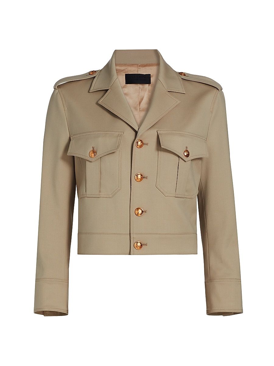Women's Lise Cropped Military Blazer - Roosevelt Khaki - Size XL