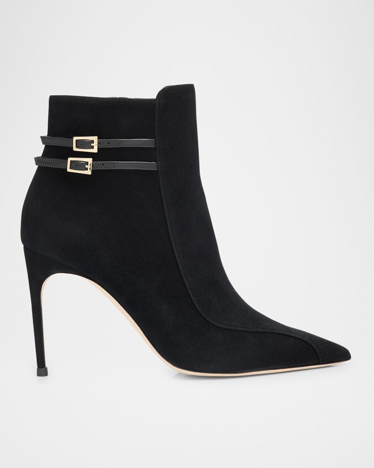 Giordana Suede Buckle Booties