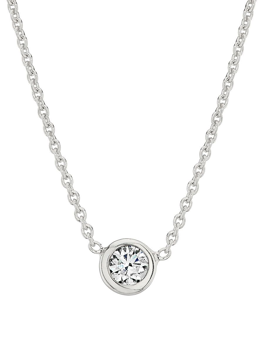 Women's Tiny Treasures 18K White Gold & 0.10 TCW Diamond Pendant Necklace - White Gold
