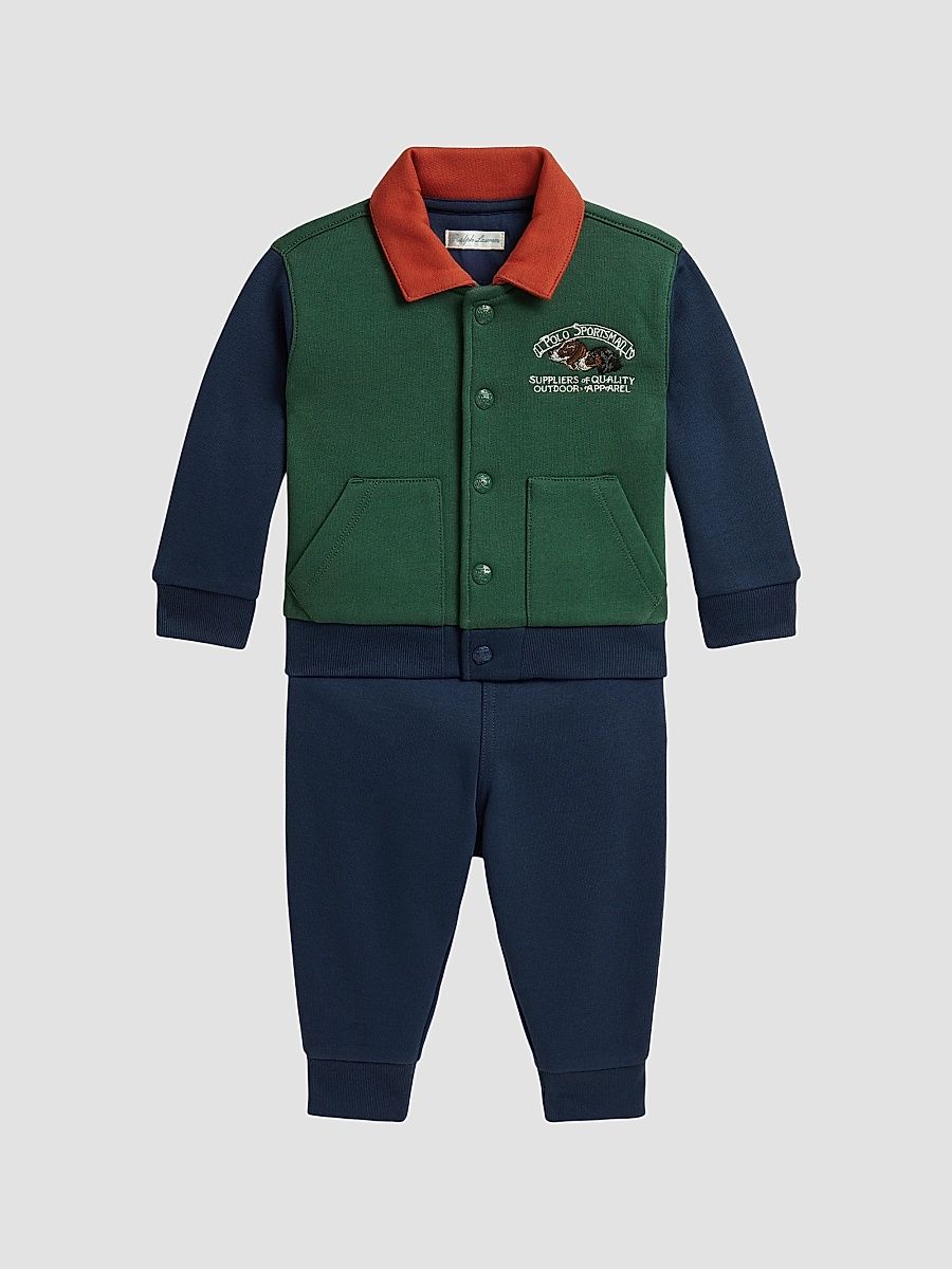 Baby Boy's 2-Piece Jacket & Joggers Set - Verano Green Multi - Size 12 Months