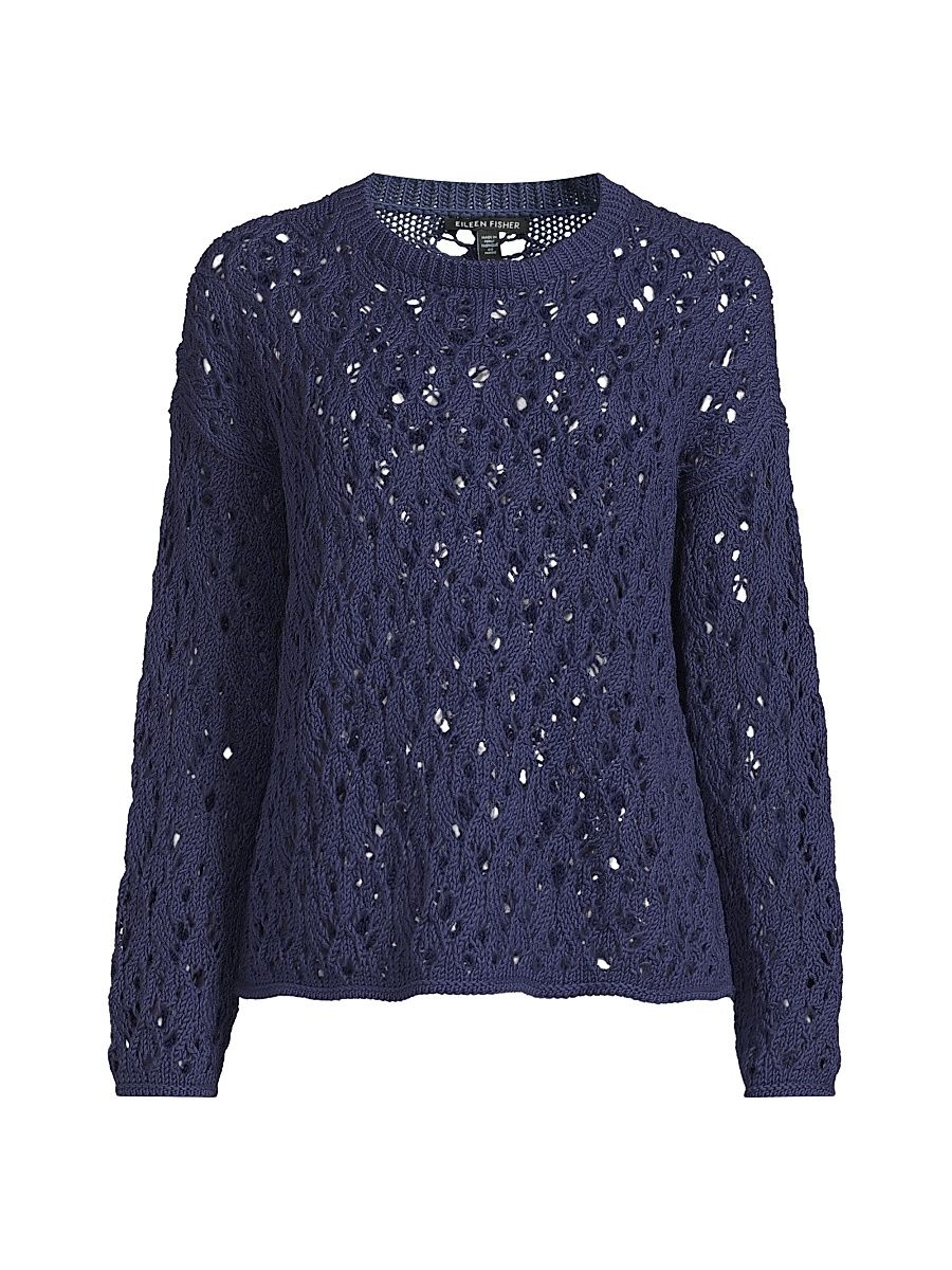 Women's Relaxed Fit Crewneck Sweater - Blue - Size Large