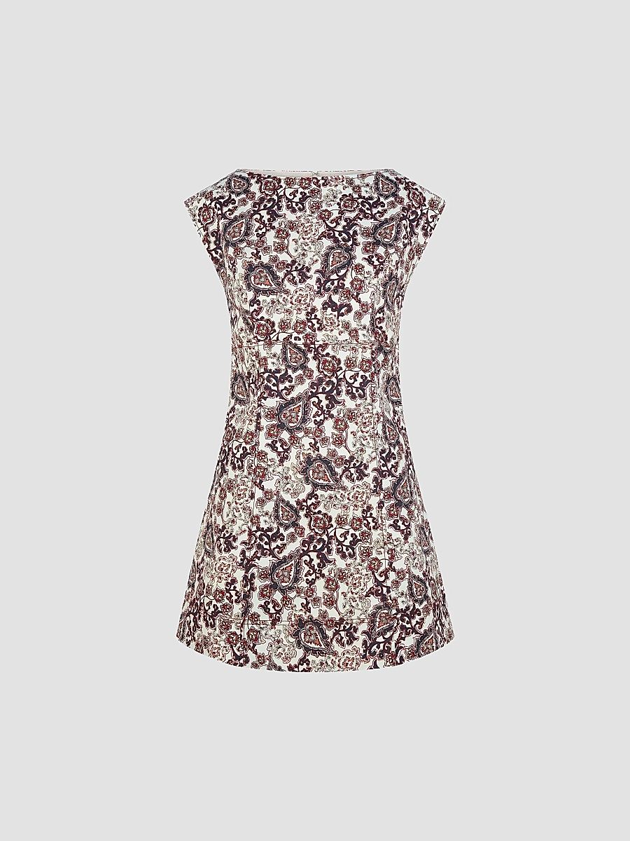 Women's The Rhiannon Dress - Chedworth Paisley Brown - Size XL