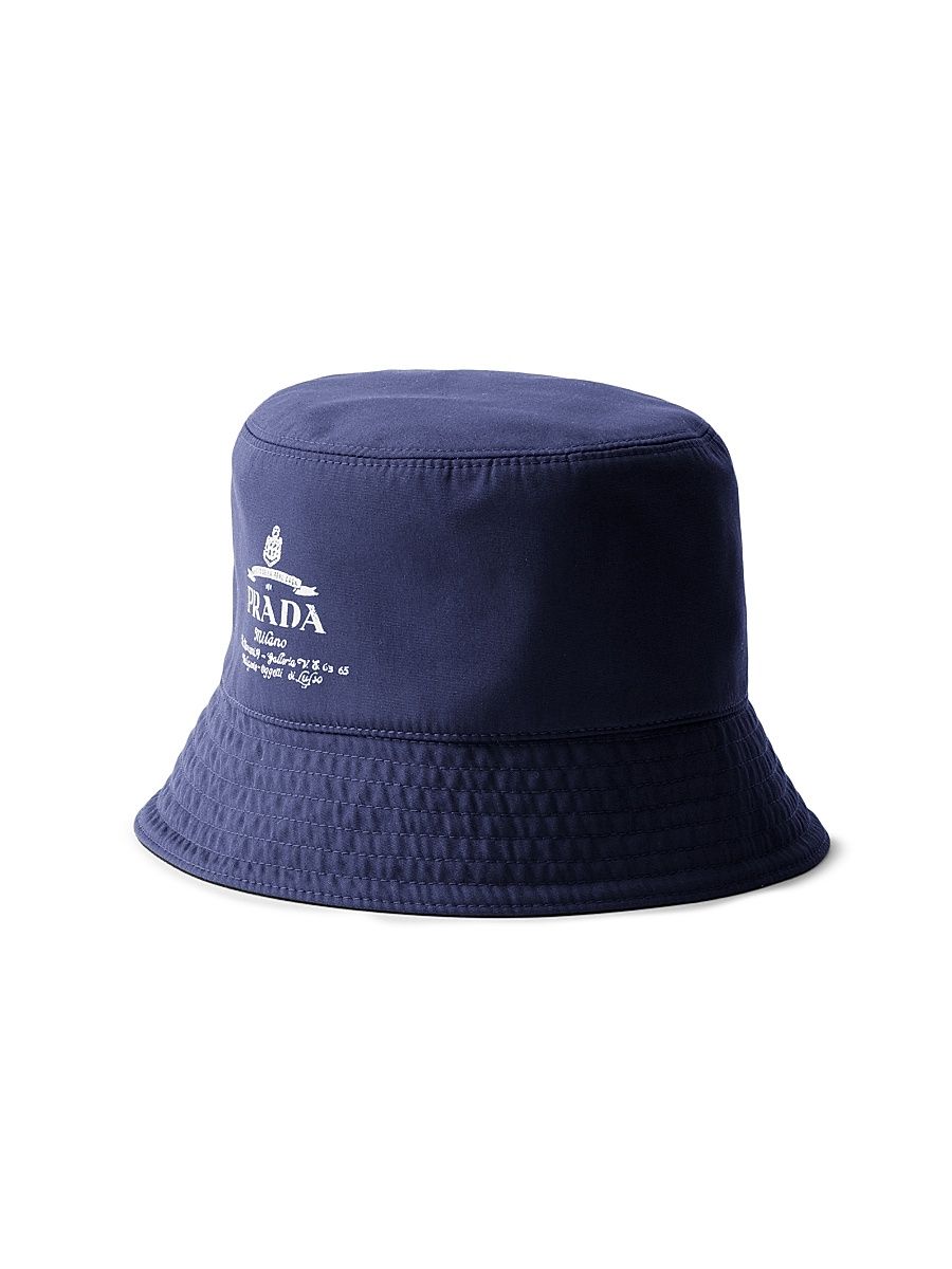 Men's Reversible Technical Cotton Bucket Hat - Blue - Size Medium