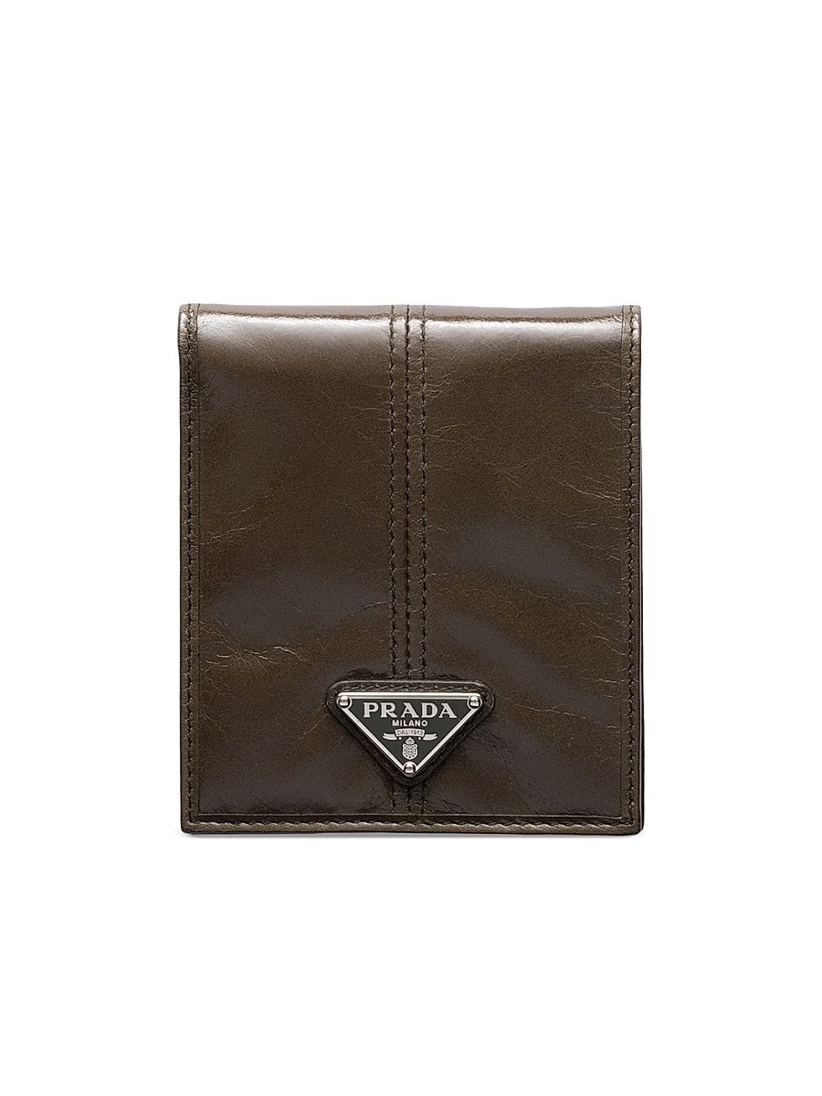 Men's Re-Nylon and Leather Wallet - Green