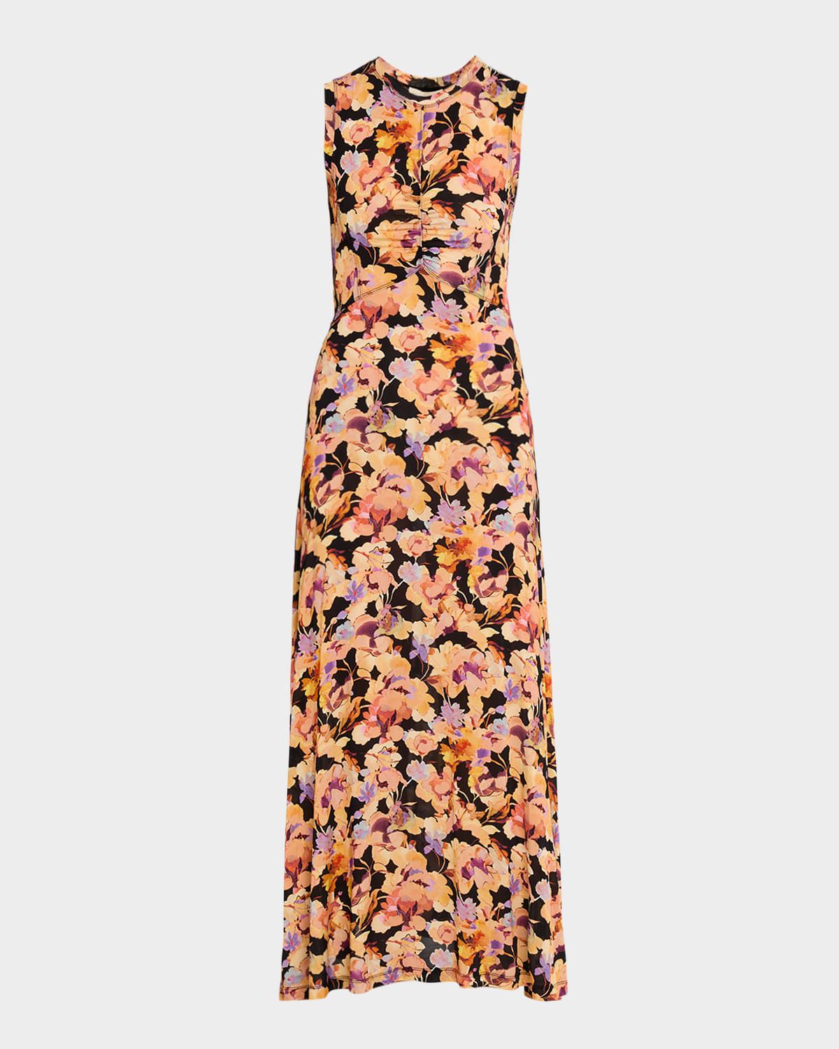 Lina Floral Jersey Maxi Dress