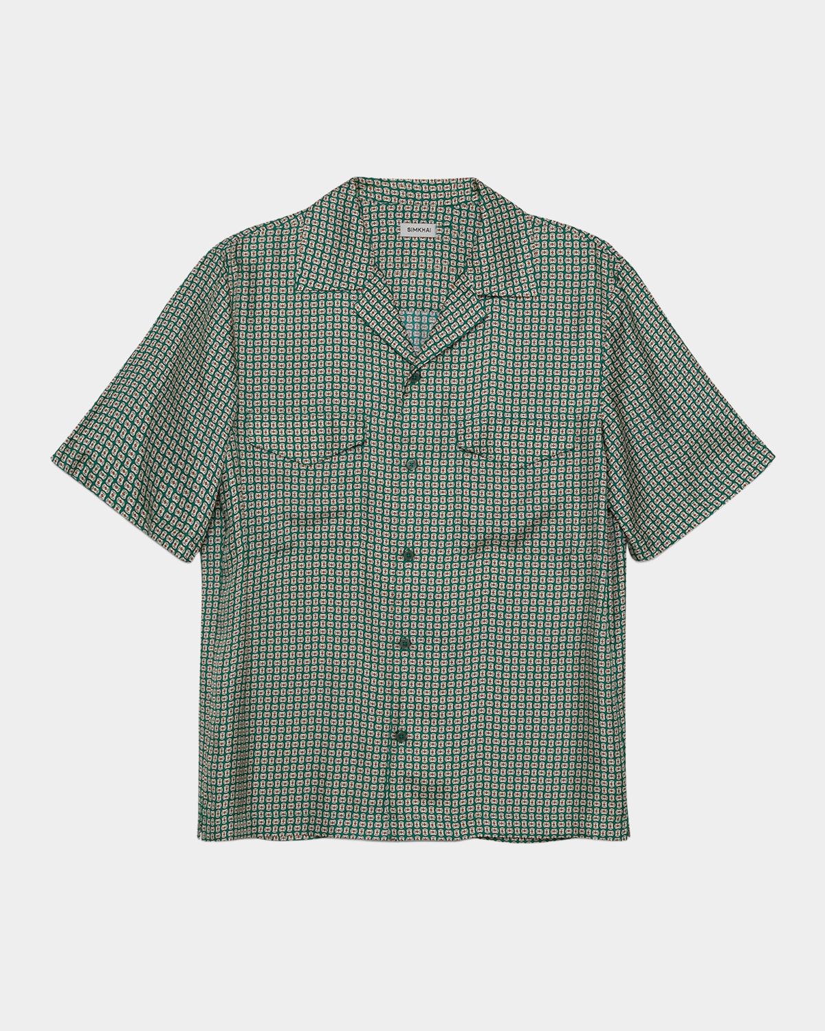 Men & apos;s Clarke Printed Silk Camp Shirt