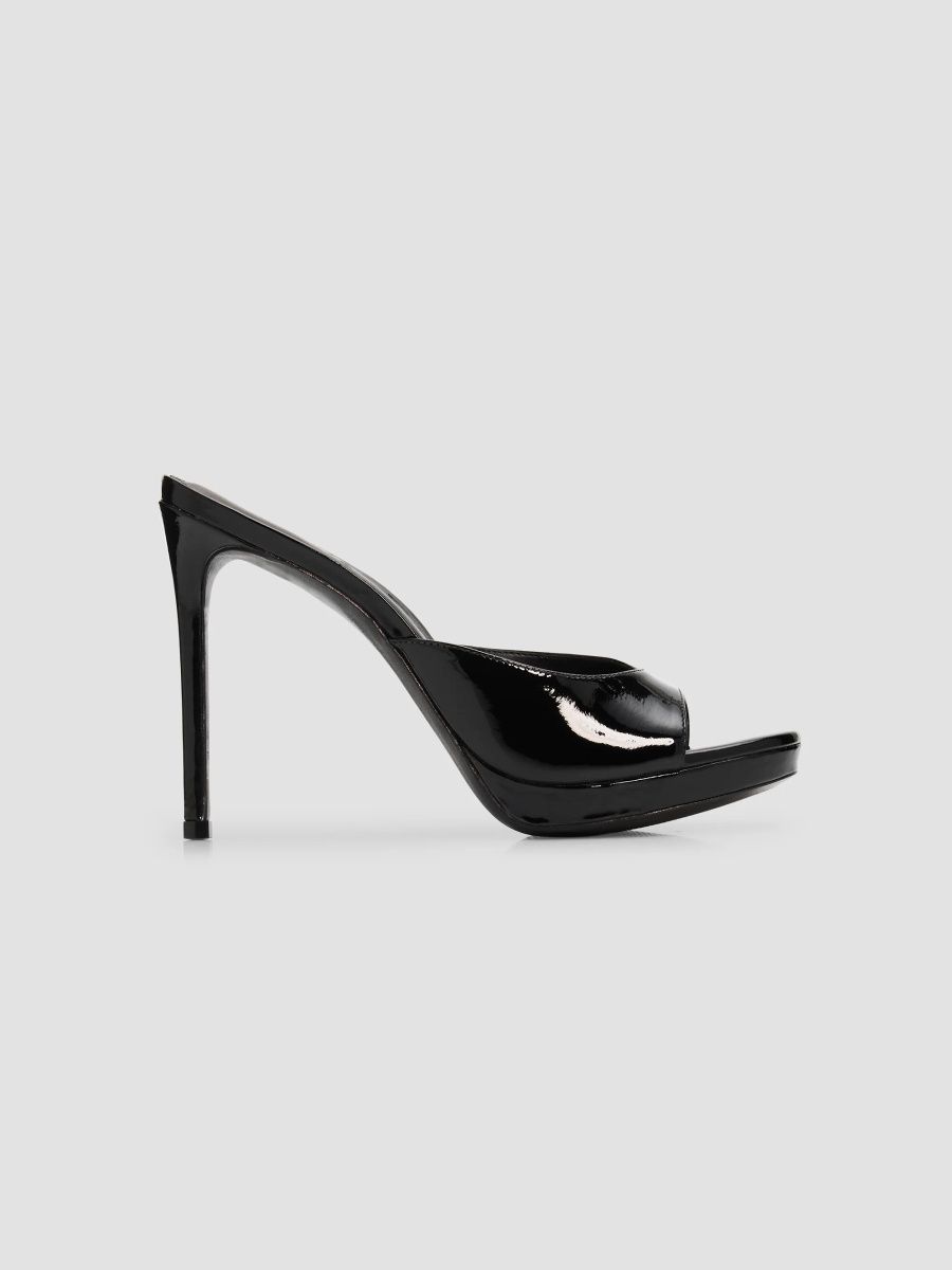 Schutz Women's Sally 100MM Patent Leather Sandals - Black - Size 11