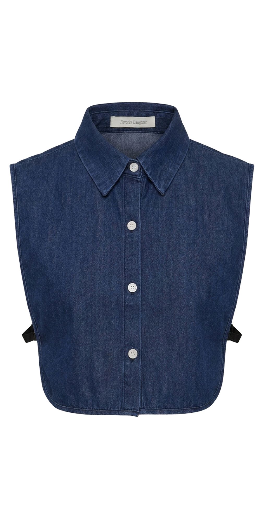 Favorite Daughter The Tuck In Collar Dickey Medium Blue S/M