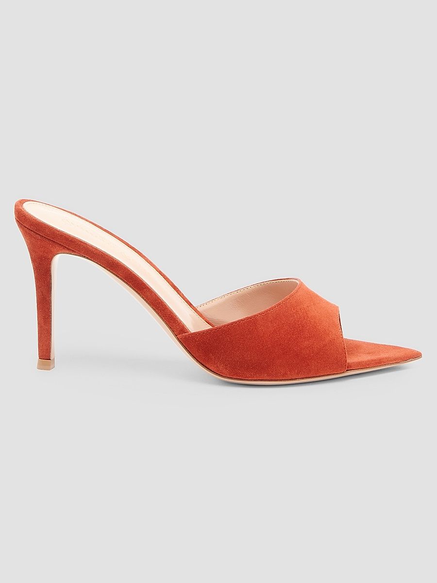 Women's Elle 85MM Suede Mules - Canyon - Size 11
