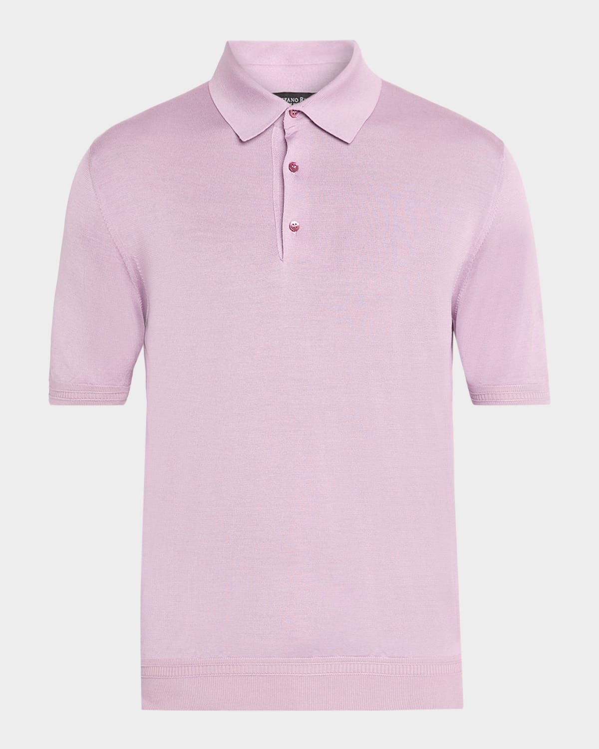 Men & apos;s Silk Knit Polo Shirt