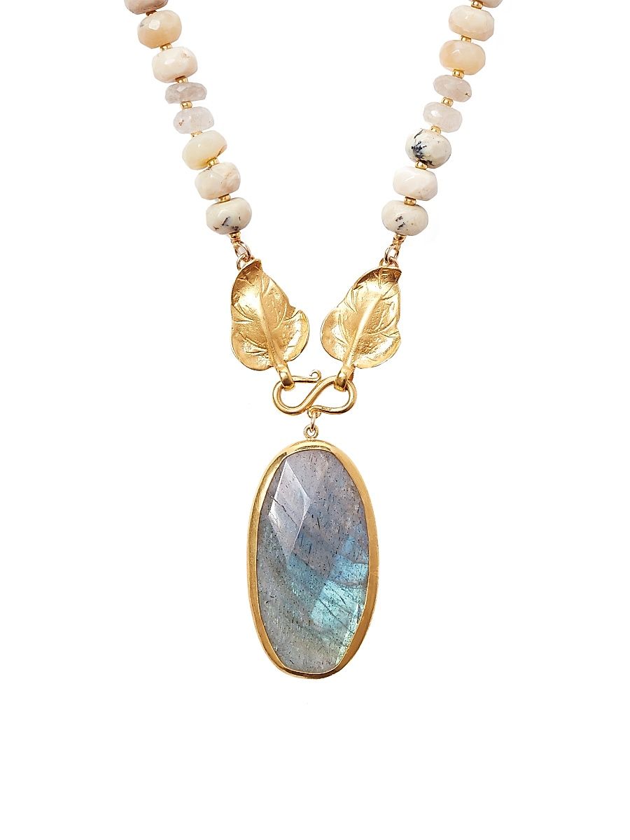 Women's 18K Goldplated, Gemstone & Miyuki Glass Bead Necklace