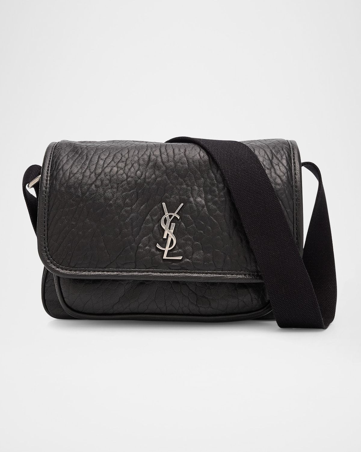 Men & apos;s Niki Small Messenger Bag in Grained Lambskin