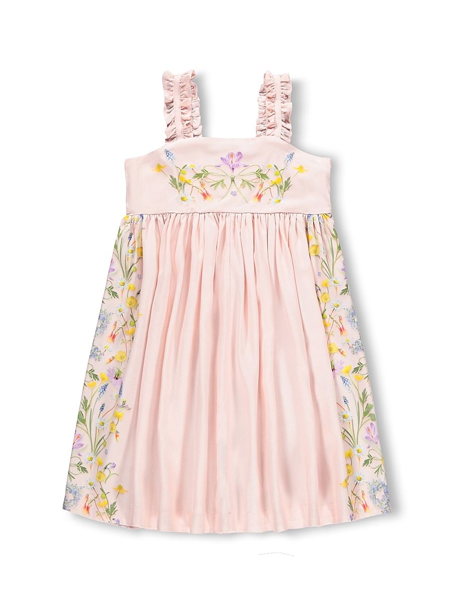 Little Girl's & Girl's Cypress Floral Babydoll Dress - Vertical Floral - Size 11