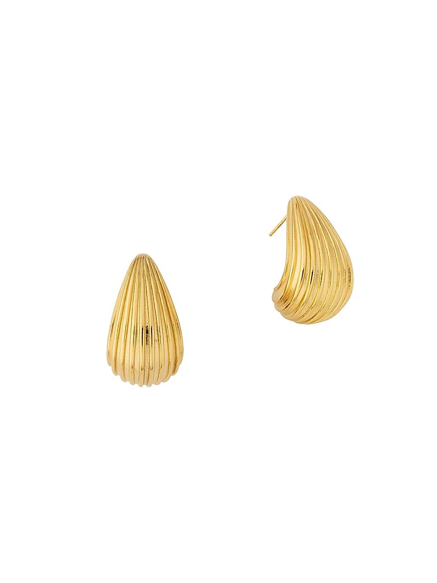 Women's Goldtone Tapered Hoops - Gold