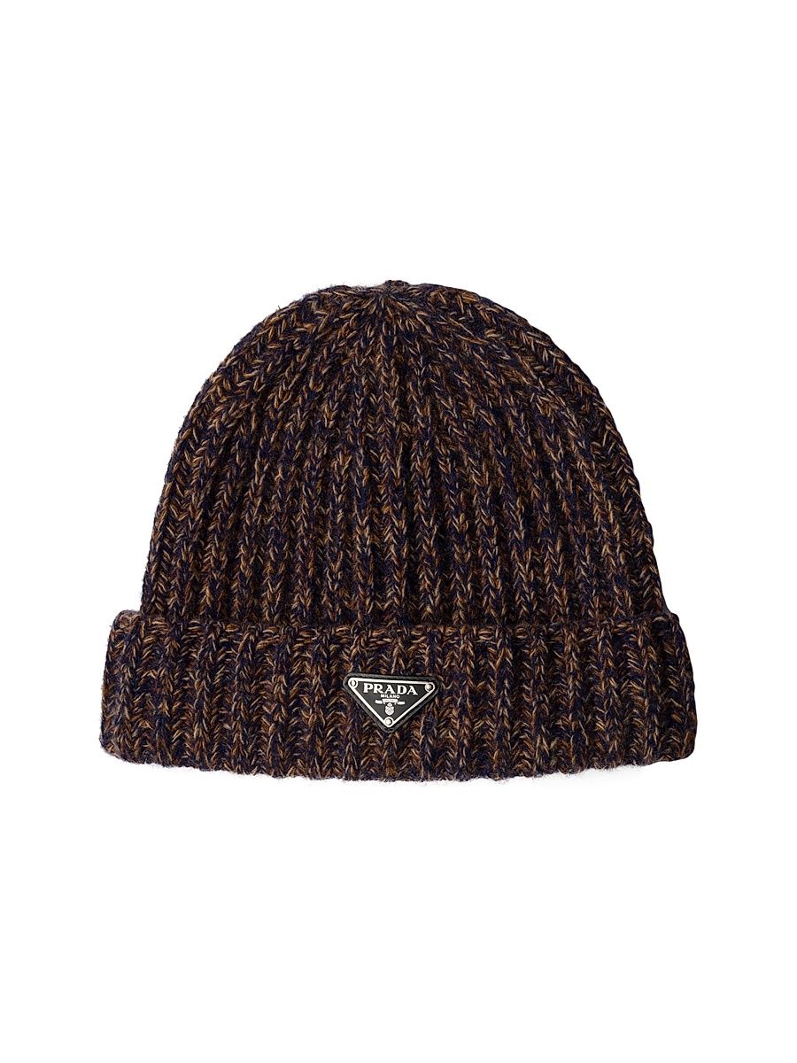 Men's Wool and Cashmere Beanie - Blue - Size Small