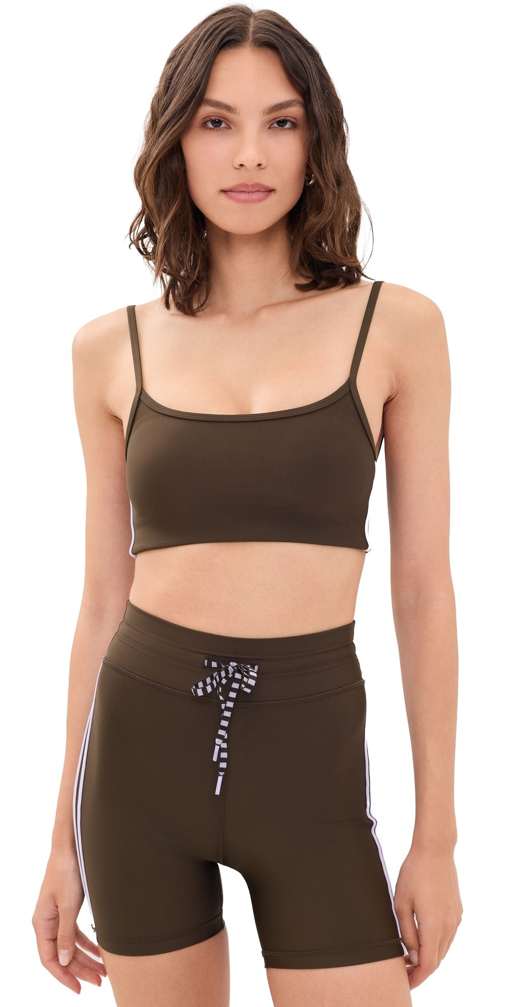 The Upside Oxford Hutton Scoop Bra Cocoa M