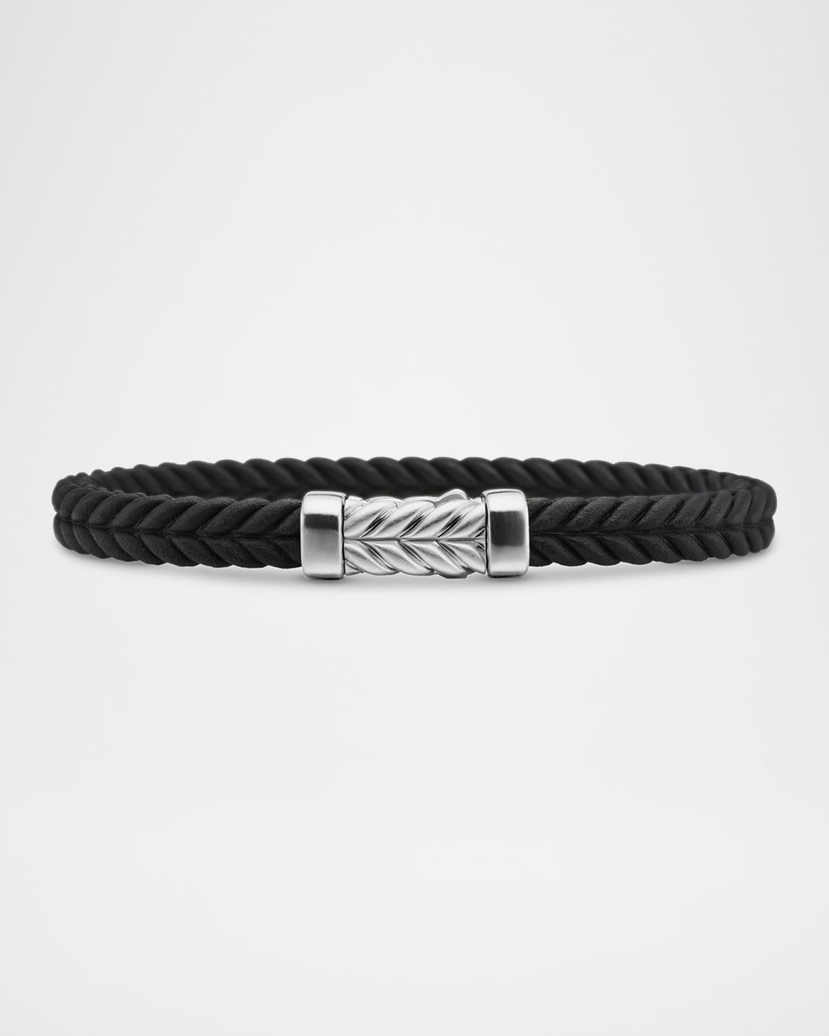 6mm Men & apos;s Chevron Rubber Bracelet