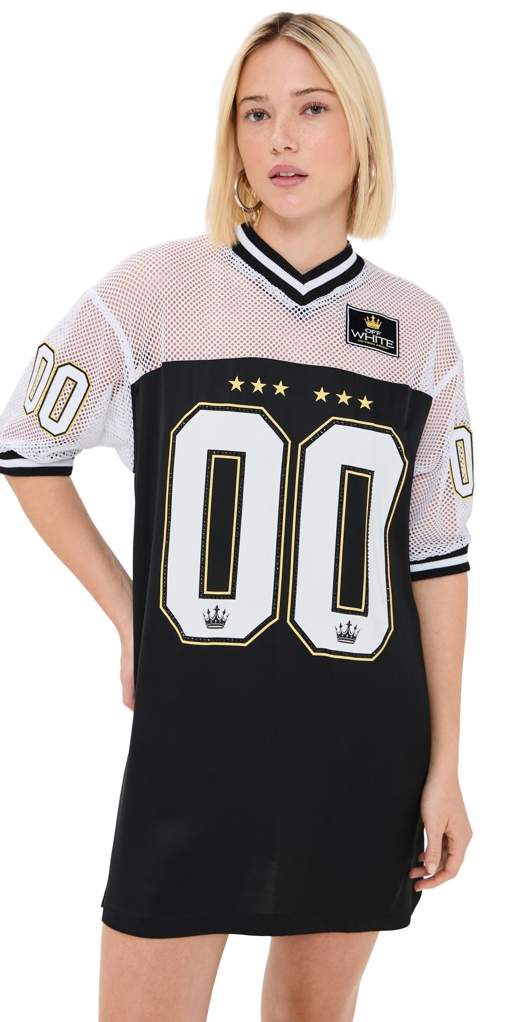 Off-White Vi Sat 00 Bling Football Dress Black 40