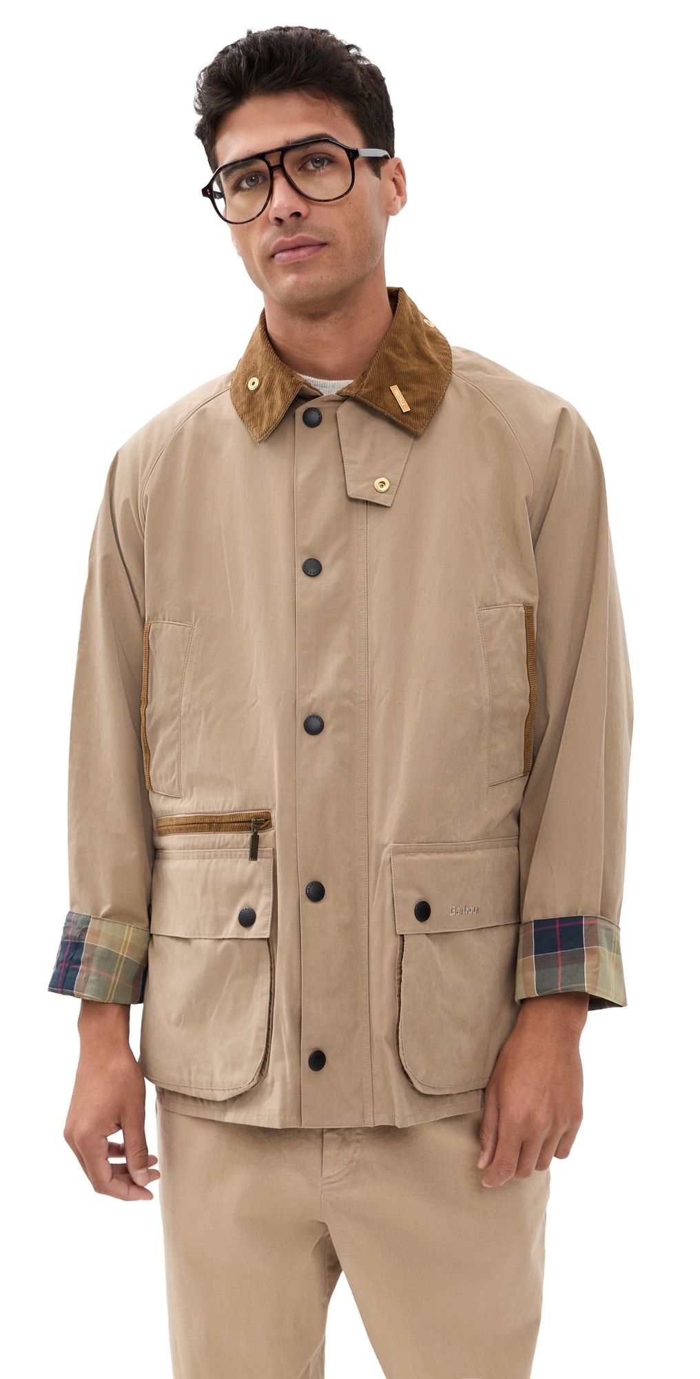 Barbour Icons Bedale Casual Jacket Military Brown M