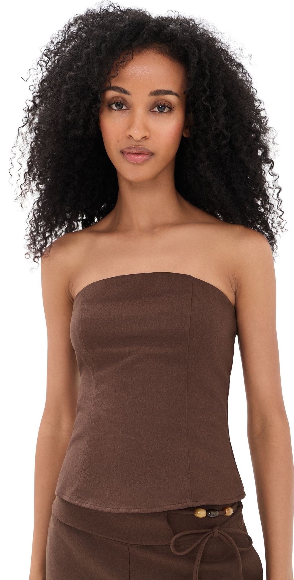 Seven Wonders Rhiannon Shirred Top Chocolate XL
