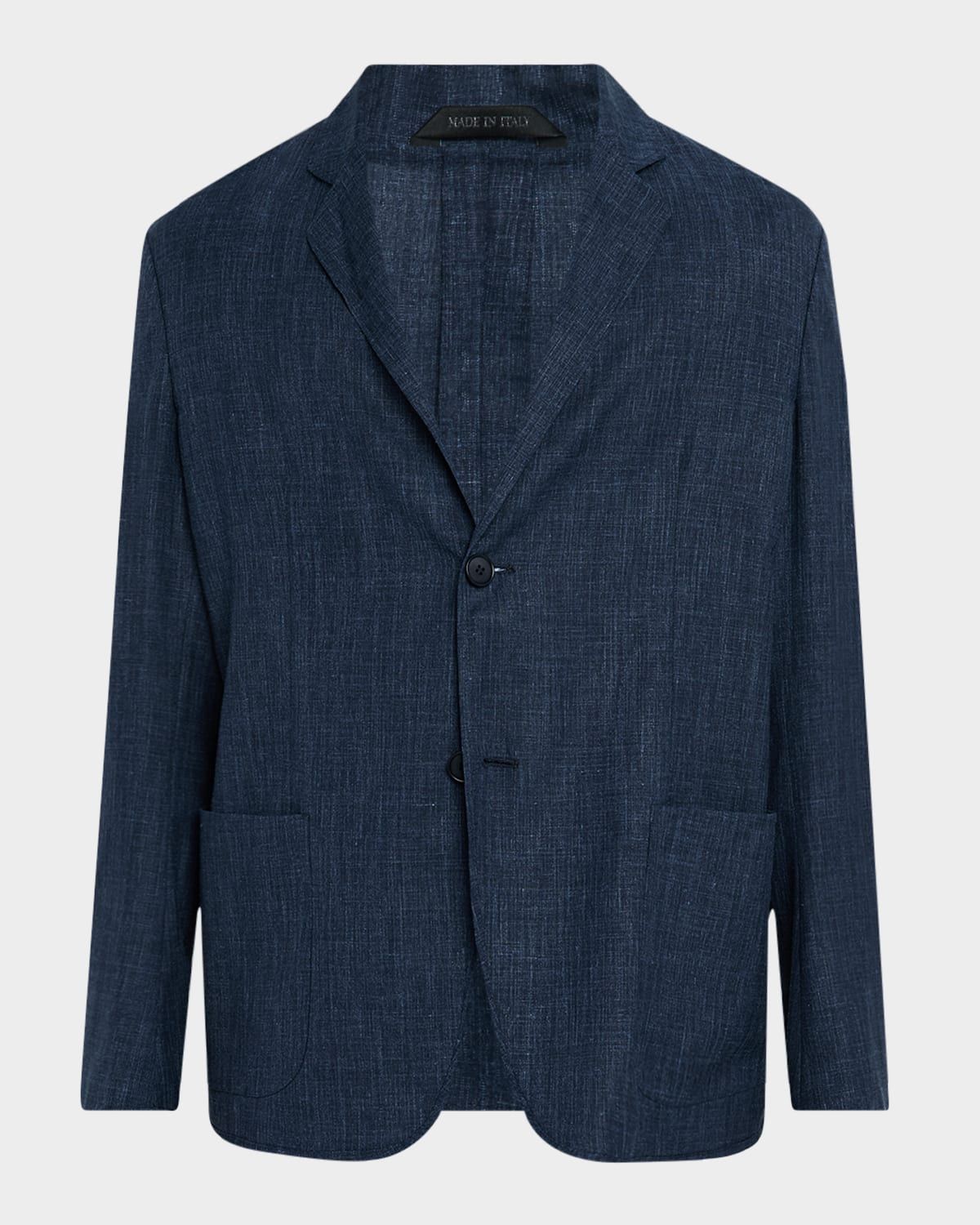 Men & apos;s Wool-Silk Melange Sport Coat