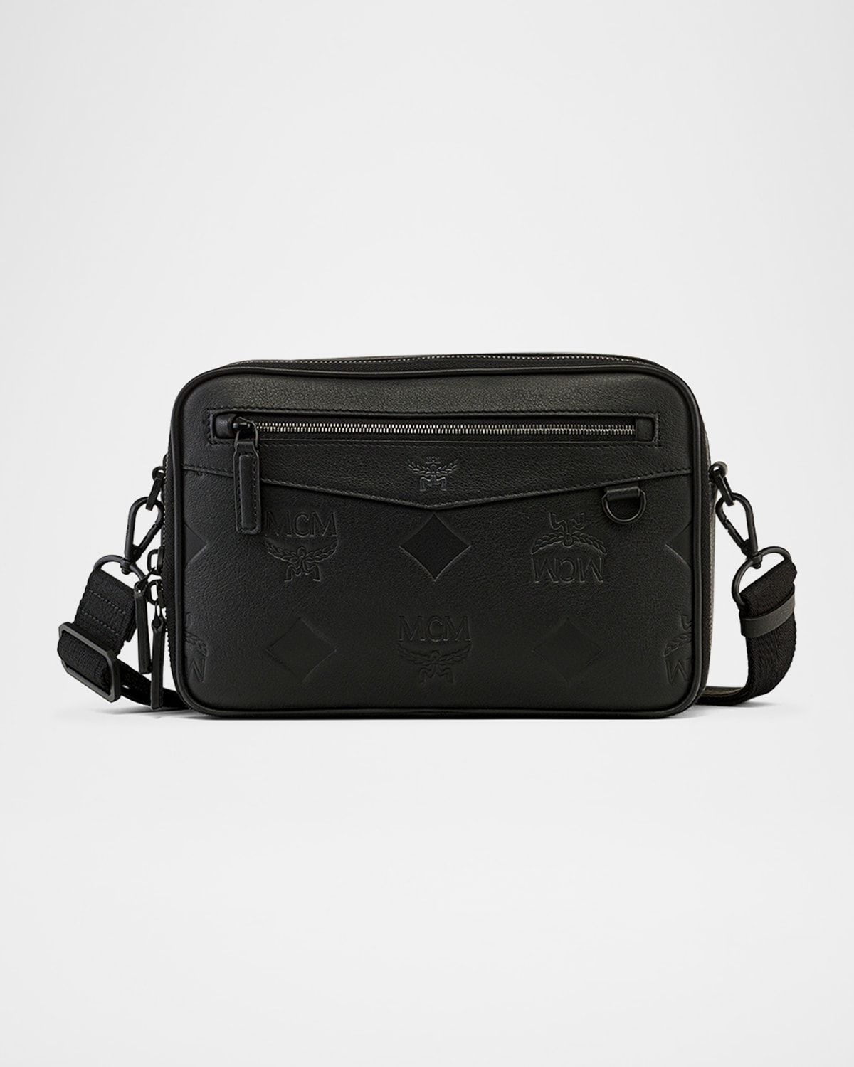 Men & apos;s Small Embossed Leather Crossbody Bag