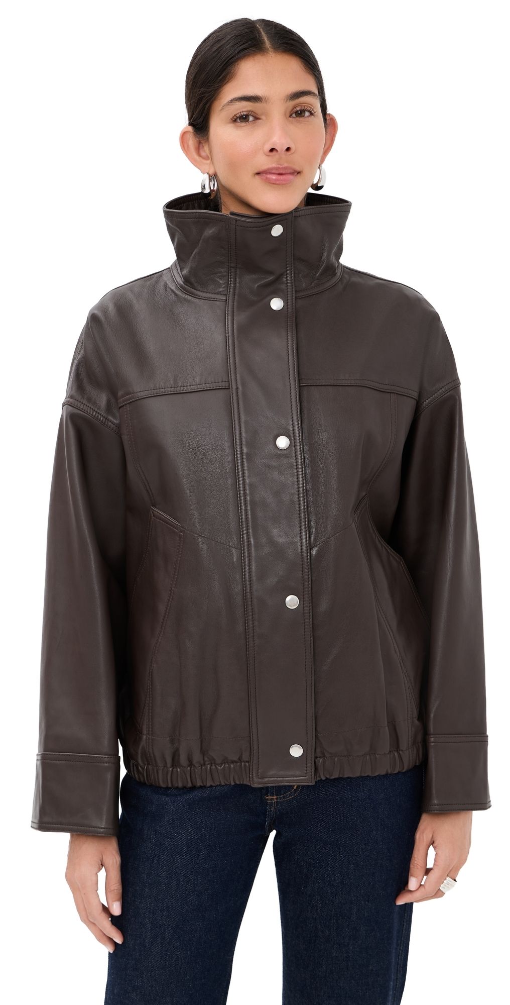 Róhe Reinvented Leather Jacket Earth 42