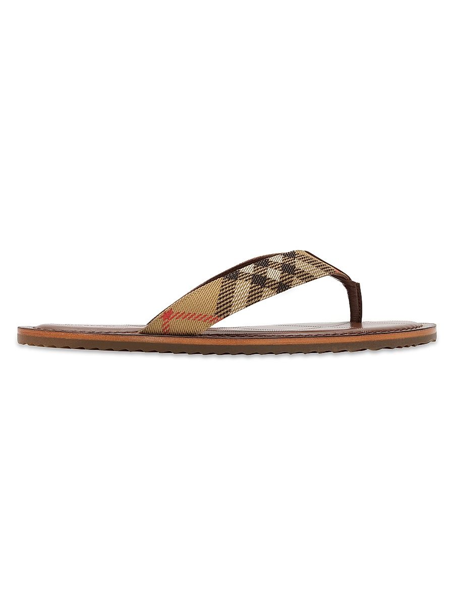 Women's Pavillon Signature Check Sandals - Sand - Size 11