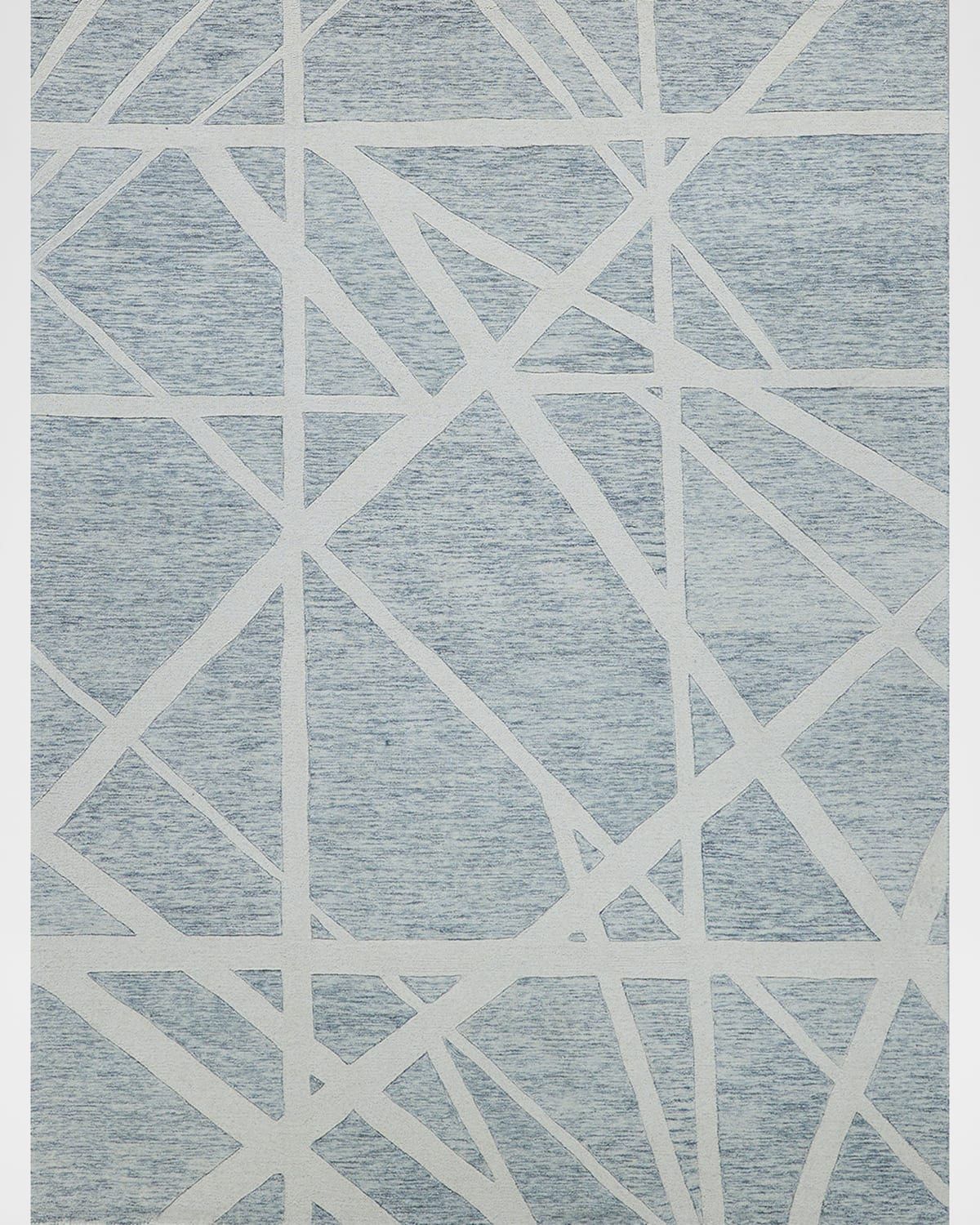 Miami Hand-Tufted Silver/Ivory Rug, 6 & apos; x 9 & apos;
