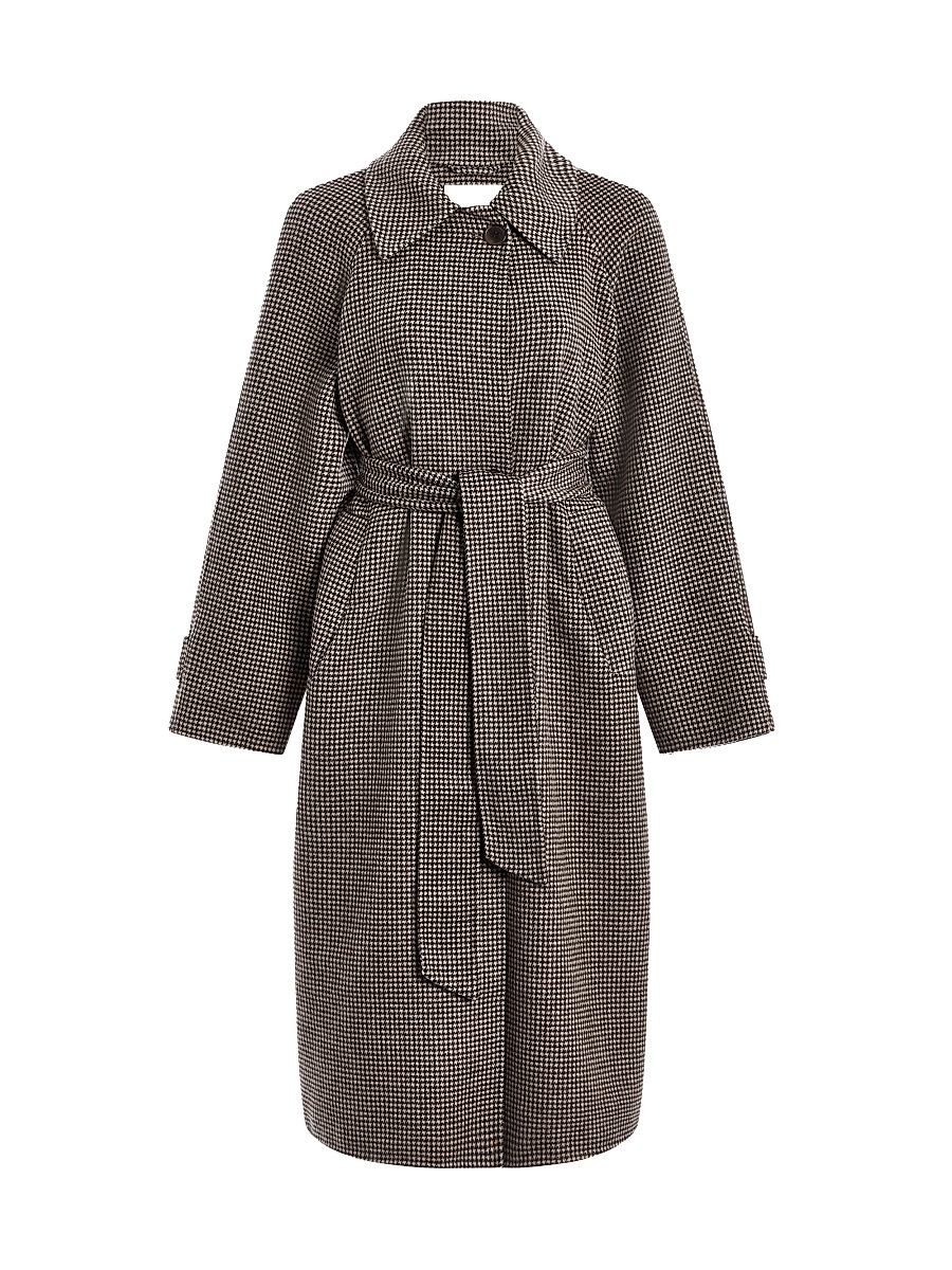 Women's Tomlinson Belted Long Coat - Deep Taupe Sandshell Micro - Size XS