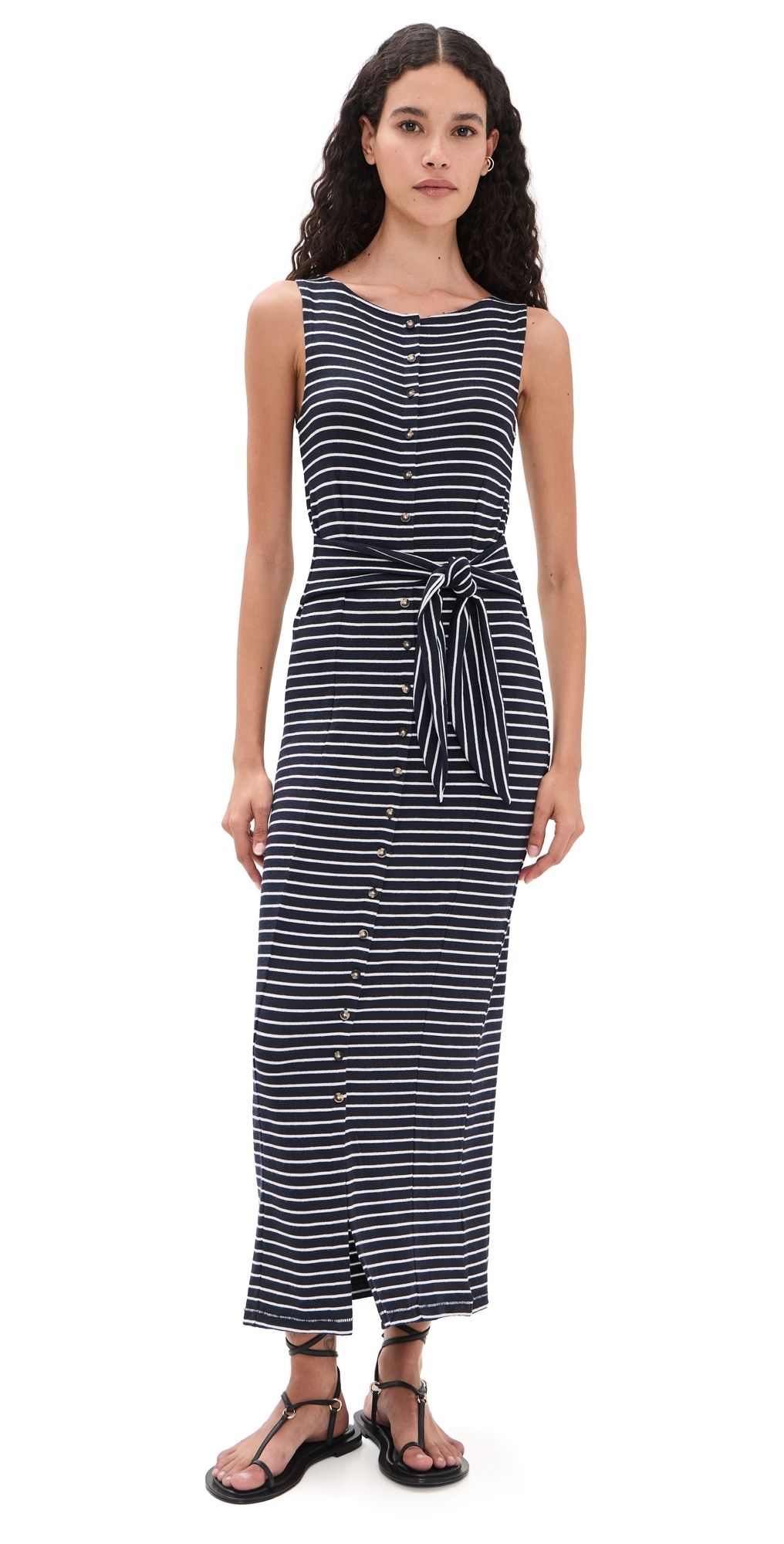 rag & bone The Knit Tie Stripe Dress salmt XS