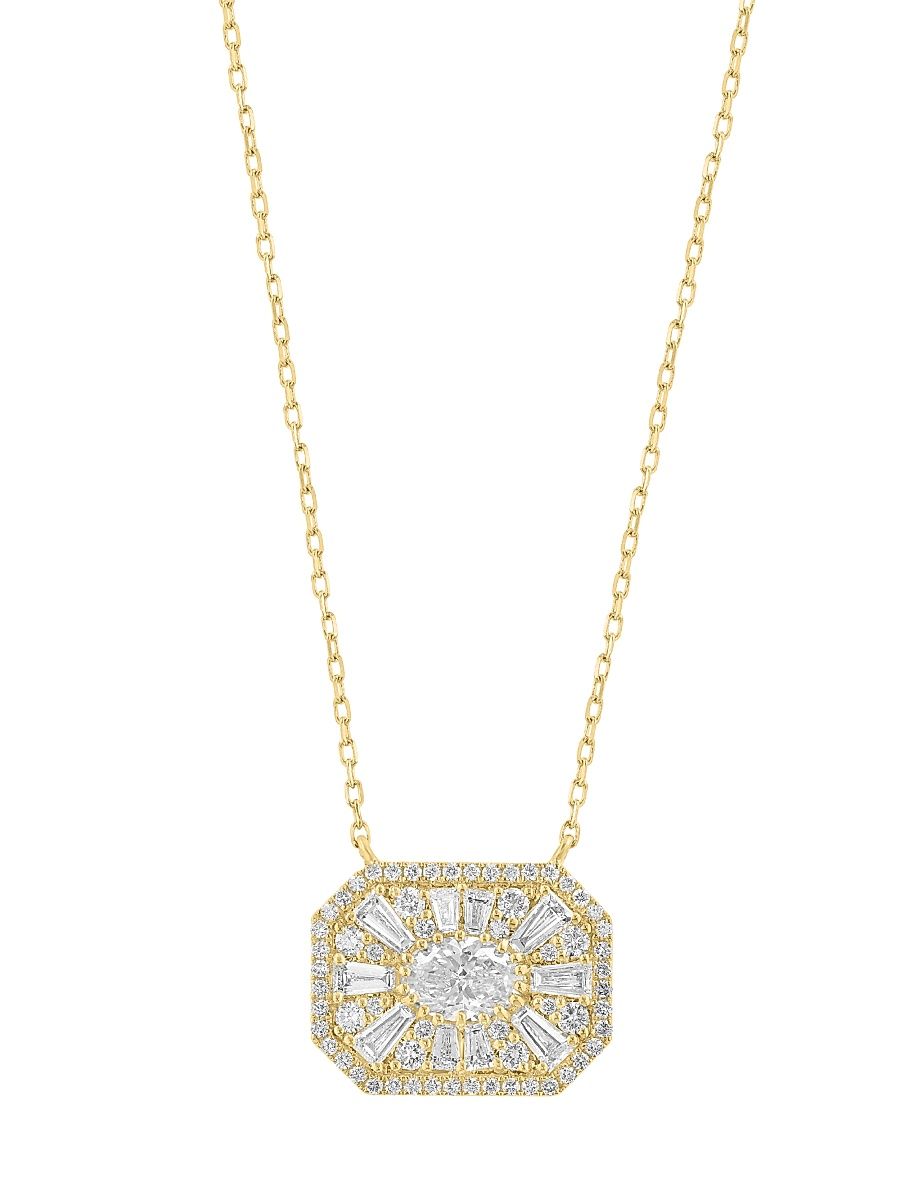 Women's 14K Yellow Gold & 2.07 TCW Lab-Grown Diamond Pendant Necklace - Yellow Gold