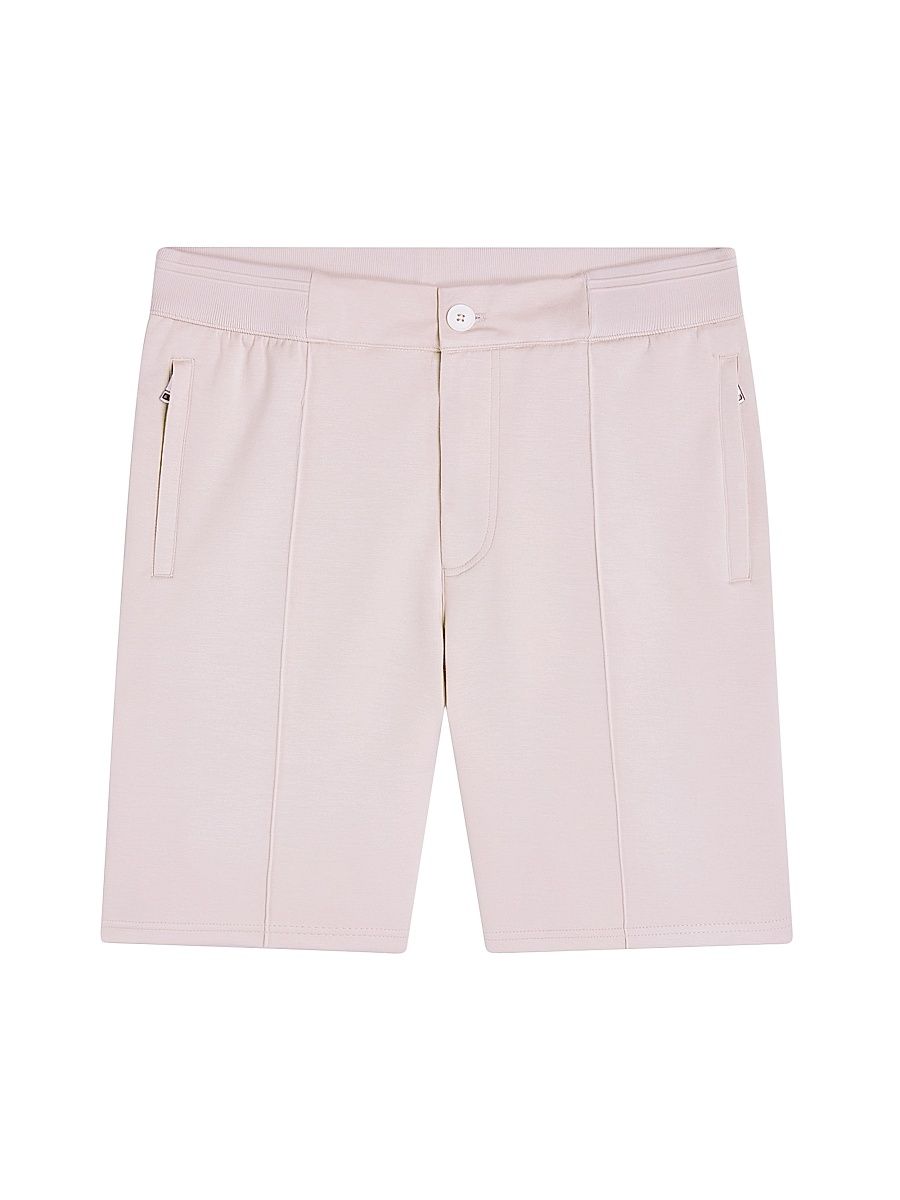 Men's Pleated Soft Touch Shorts - Almond - Size Small
