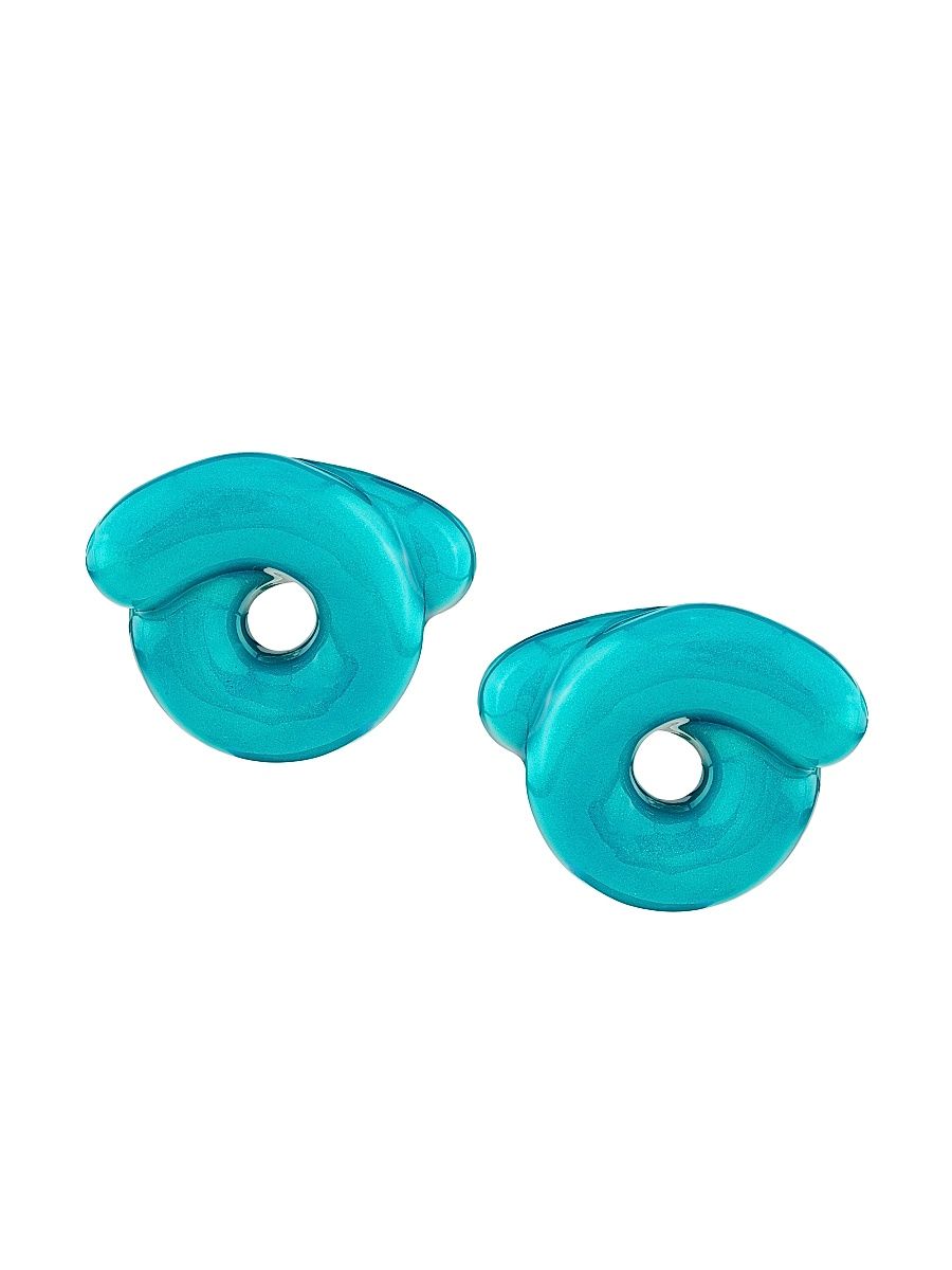 Women's Tarallo Sterling Silver & Blue Enamel Stud Earrings - Blue