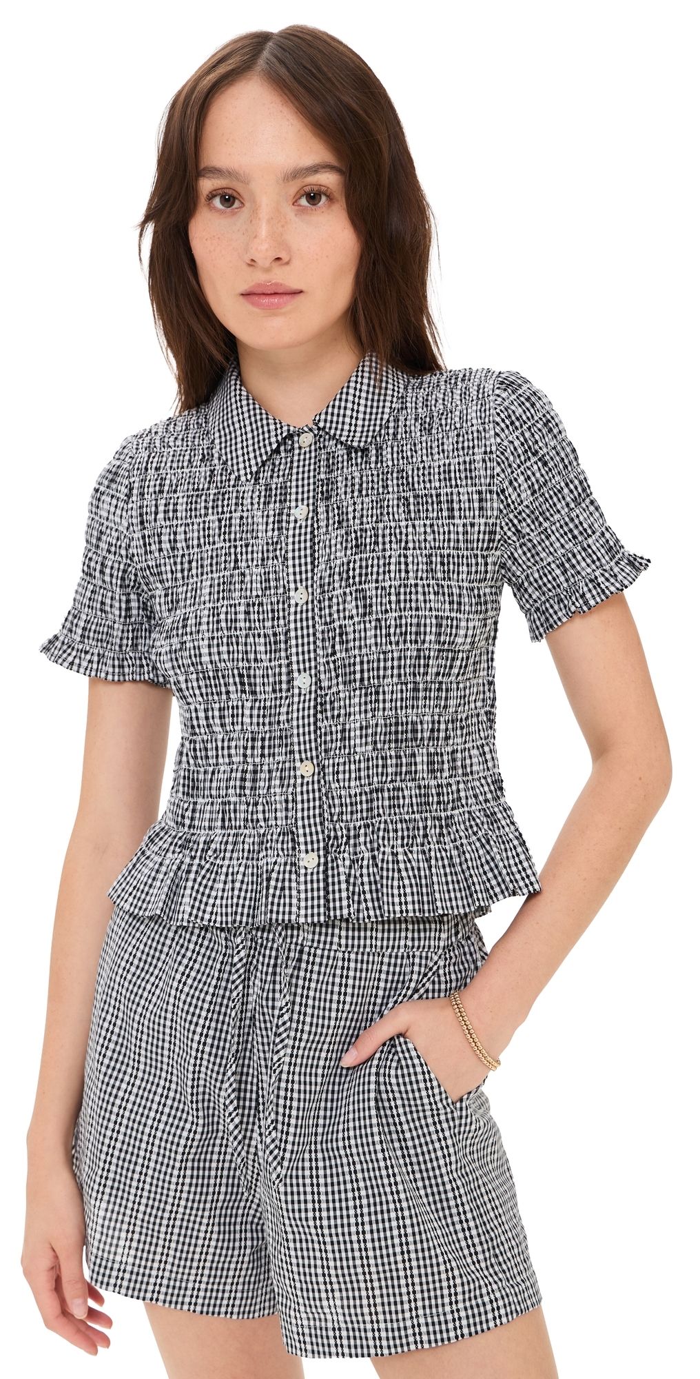 RAILS Alton Top Black Gingham XS