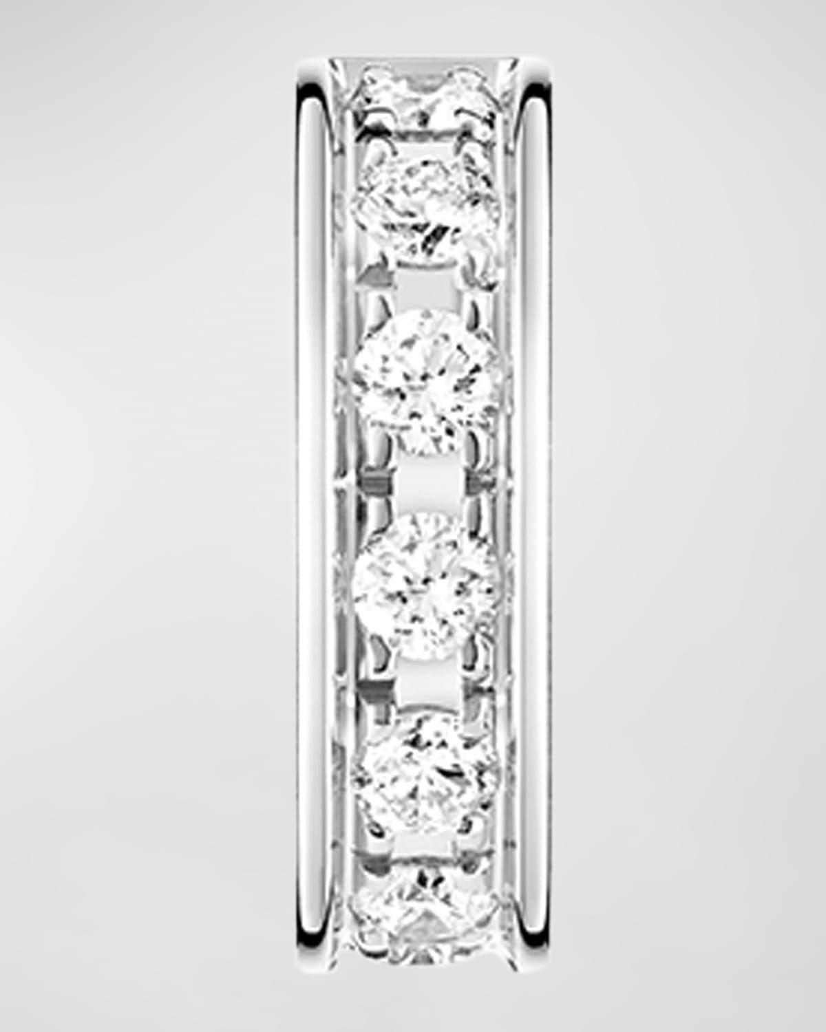 Quatre Radiant Clip Earring in White Gold and Diamonds, Single