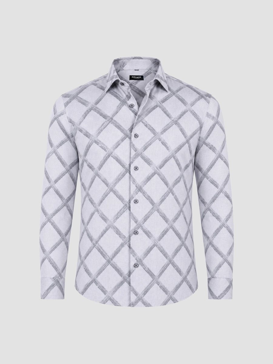Maceoo Men's Fibonacci Woven Shirt - Grey - Size XXXL