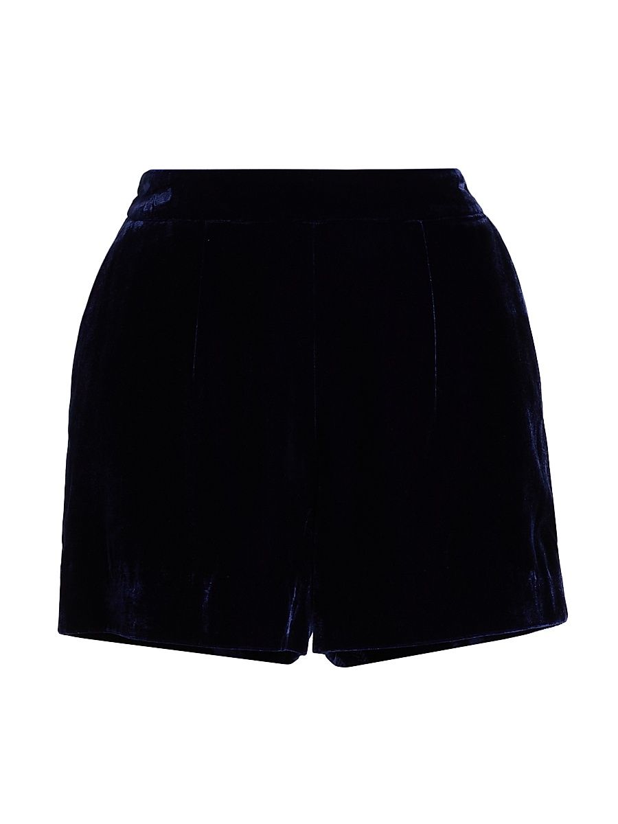 Women's Ashton Velvet Shorts - Midnight - Size 14
