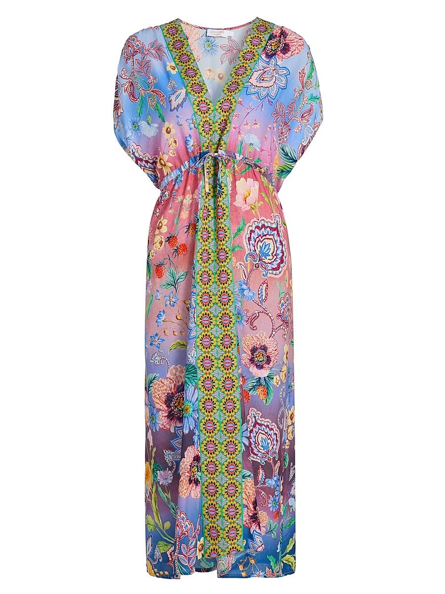 Women's Lilliana Gradient Floral Caftan - Lilliana - Size Large