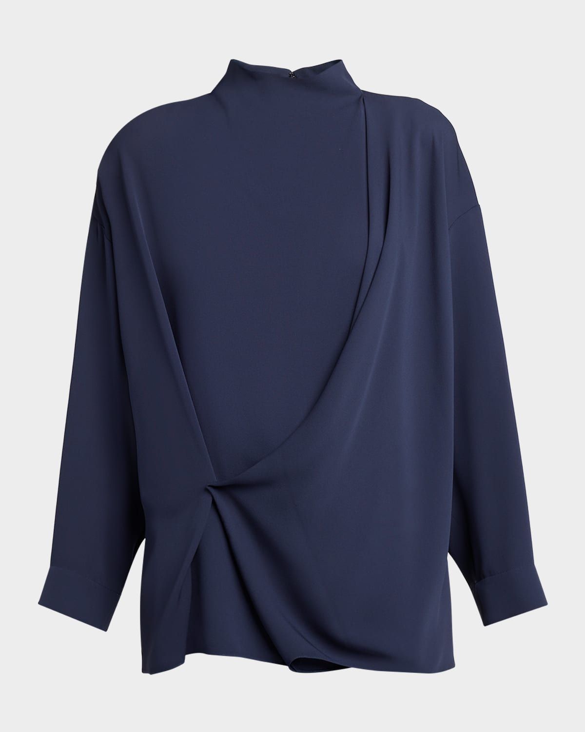 Draped Silk Georgette Shirt