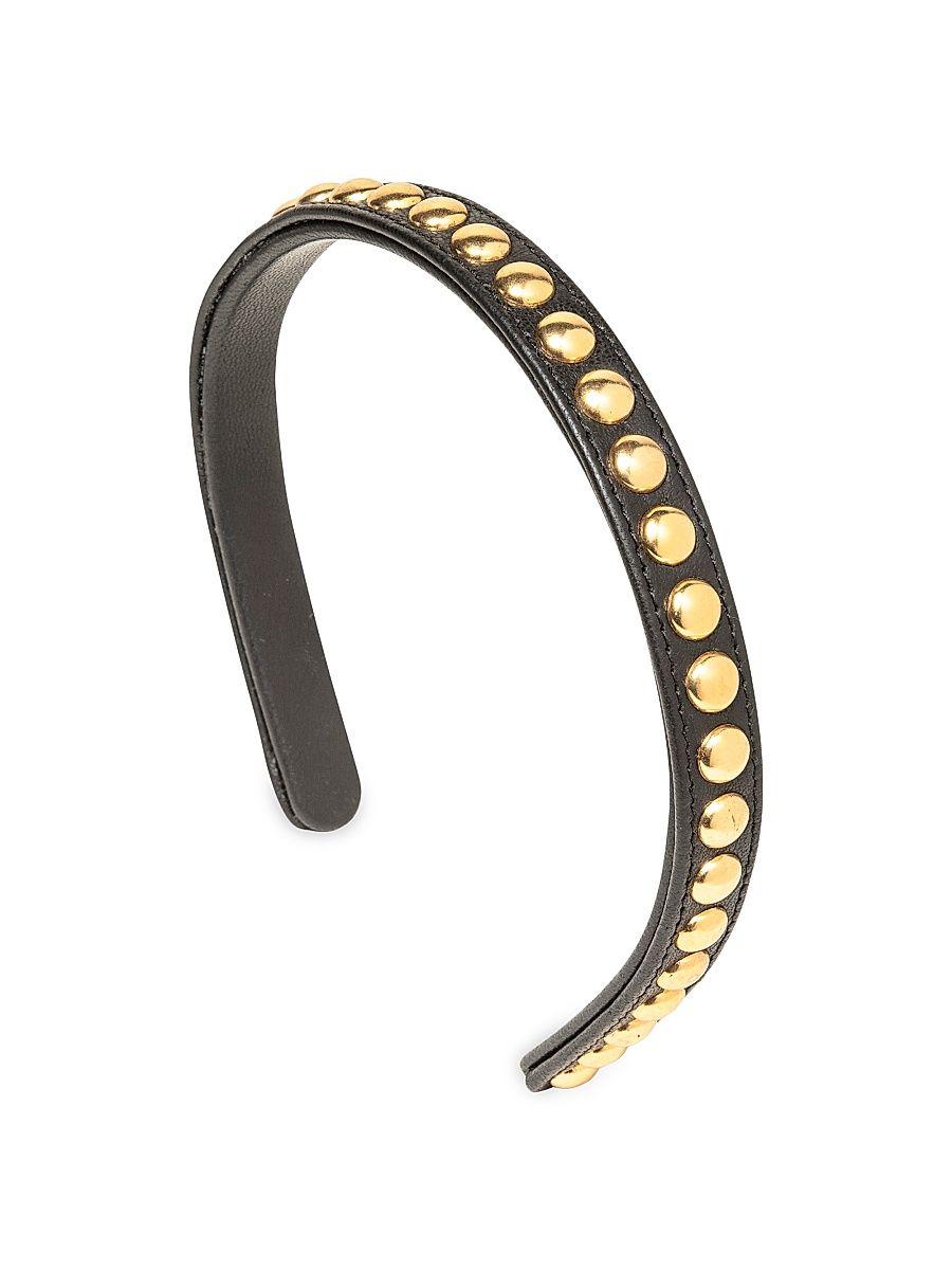 Women's Parker Studded Leather Headband - Black