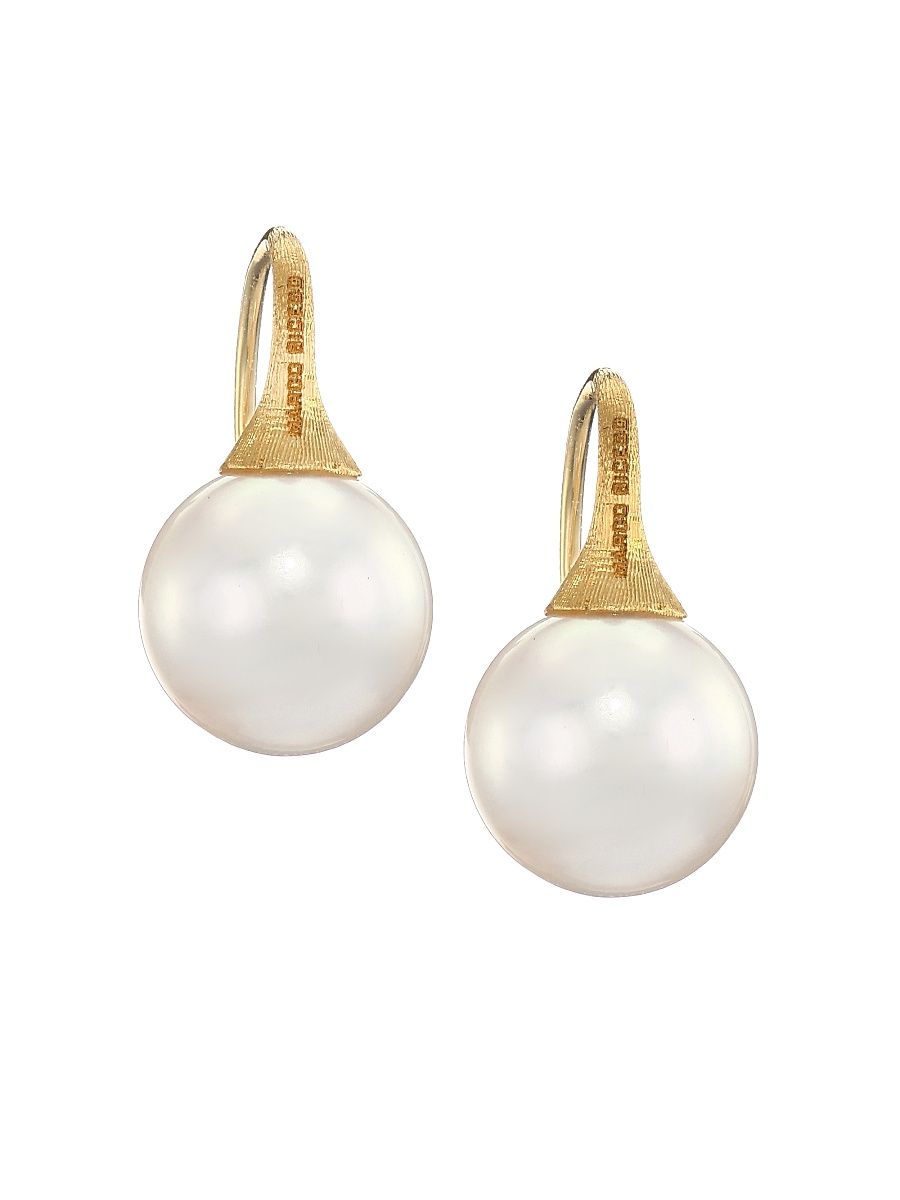 Women's 18K Yellow Gold & Cultured Freshwater Pearl Drop Earrings - Gold
