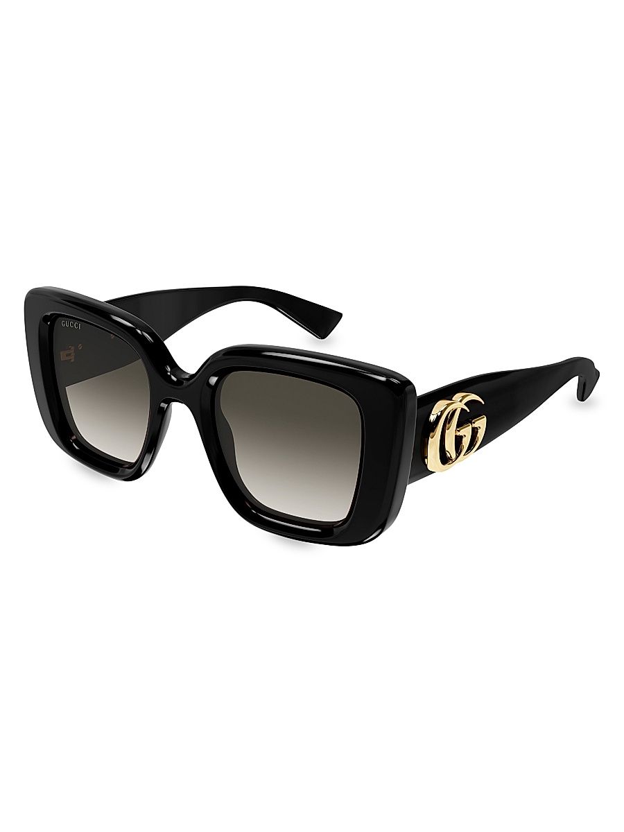 Women's GG Bag 50MM Butterfly Sunglasses - Black