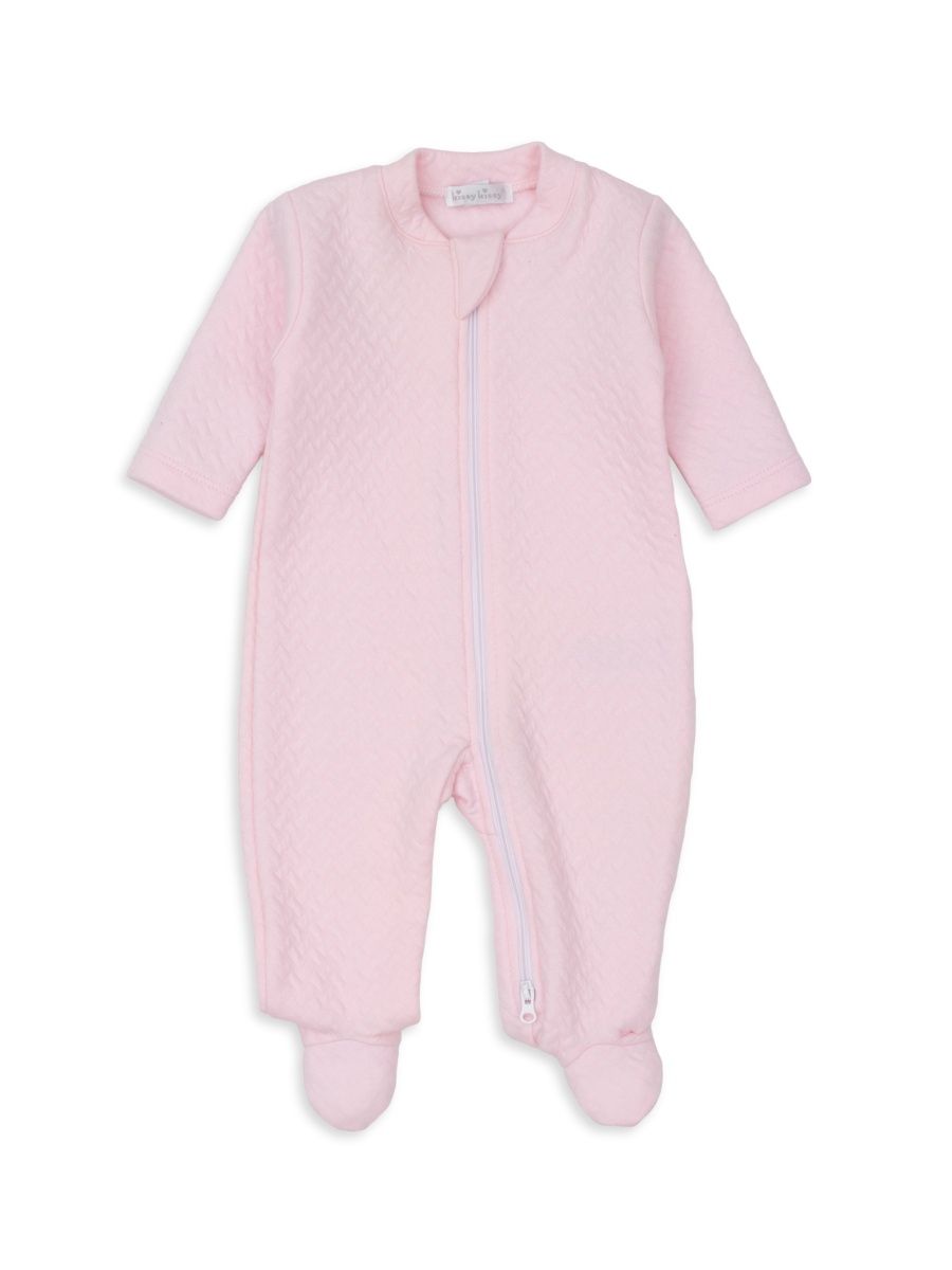 Kissy Kissy Girl's Baby Girl's Quilted Jacquard Footie - Pink - Size Newborn