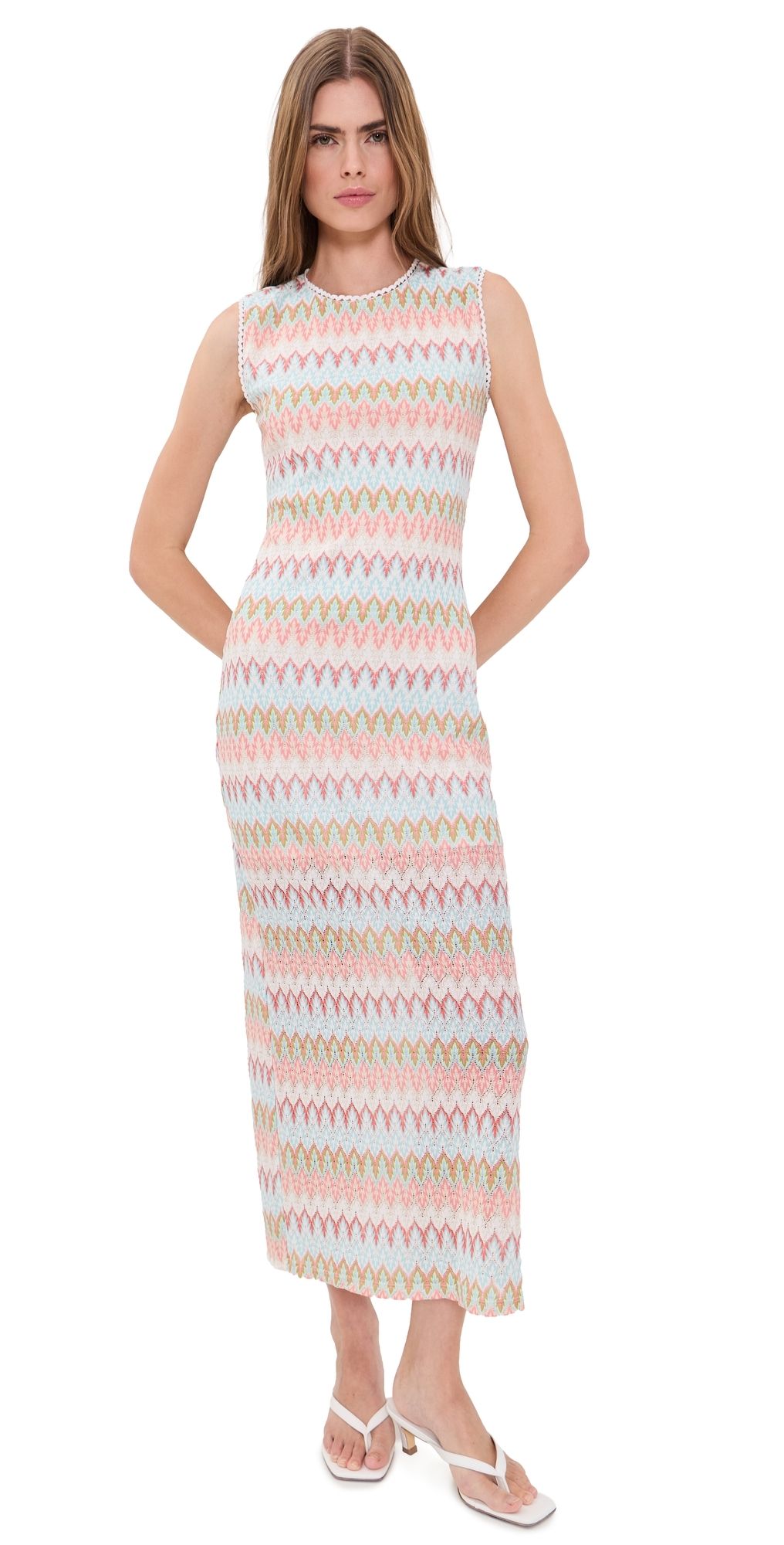Hill House Home The Taytum Dress White Multi XS